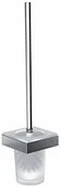 Akcesoria do wc - Emco Liaison 181500101 szczotka do toalety, szkło, satynowana/chrom, szczotka do toalety z uchwytem na szczotkę, montaż na ścianie - miniaturka - grafika 1