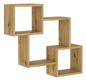 Półki do salonu - Wisząca Półka Na Książki W Kolorze Dąb Artisan F8-L69 - miniaturka - grafika 1