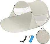 Parawany - tectake Muszla plażowa pop up Angelika - szary 401677 - miniaturka - grafika 1