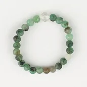 Wróżbiarstwo i radiestezja - Fraida.pl Pierścionek elastyczny -  Szmaragd PE-011 - miniaturka - grafika 1