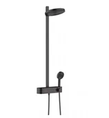 Zestawy prysznicowe - Hansgrohe Pulsify ShowerTablet Select Zestaw prysznicowy natynkowy termostatyczny z deszczownicą czarny mat 24241670 - miniaturka - grafika 1