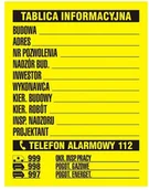 Tablice BHP - Tablica TDC inwestora duża 70 x 90 cm - miniaturka - grafika 1