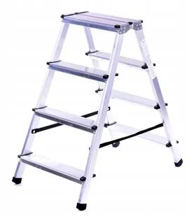 Polska Drabinka Dwustronna 2x4 Schodki Drabina - Drabiny - miniaturka - grafika 2