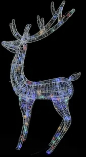 vidaXL vidaXL Świąteczny renifer XXL, akryl, 250 kolorowych diod LED, 180 cm - Oświetlenie świąteczne - miniaturka - grafika 5