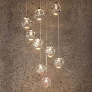 Lucande Lucande Hayley lampa wisząca LED 9-punktowa, chrom - Lampy sufitowe - miniaturka - grafika 2