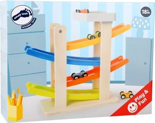 Small Foot Drewniana zjeżdżalnia z parkingiem 10602 Small Foot 725651 - Zabawki interaktywne dla dzieci - miniaturka - grafika 8