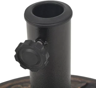 vidaXL Podstawa pod parasol, okrągła, żywicowa, brąz, 9 kg - Pozostałe meble ogrodowe - miniaturka - grafika 8