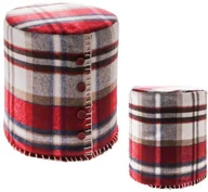 Pufy i podnóżki - Pufa tapicerowana, świąteczny taboret 33 cm podnóżek CAT200600 - miniaturka - grafika 1