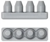 Karnisze - Gardinia Zakończenie szyny 1-torowej HELSINKI dł. 2,4 cm - miniaturka - grafika 1