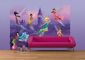 Wyposażenie pokoiku dziecięcego - Disney AG Design ftds1925 Fairies wróżki, fototapeta papieru do pokoju dziecięcego 255 x 180 cm 2 części, papier, wielokolorowa, 0,1 x 255 x 180 cm FTDs1925 - miniaturka - grafika 1