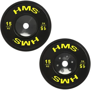 HMS Zestaw talerz olimpijskich BUMPER- BTBR SET (8 szt.) - 1009666 - Pozostały sprzęt siłowy - miniaturka - grafika 6