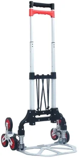 vidaXL Składany schodowy wózek transportowy, 70 kg, aluminium, srebrny - Rusztowania - miniaturka - grafika 2