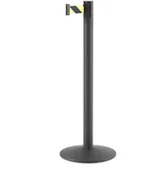 Wyposażenie miejsc publicznych - AJ Taśmowy system wygrodzeniowy 3650 mm czarny żółto-czarna taśma 312405 - miniaturka - grafika 1