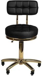 TABORET KOSMETYCZNY GOLD AM-961 CZARNY 131989 - Krzesła i taborety kosmetyczne - miniaturka - grafika 6