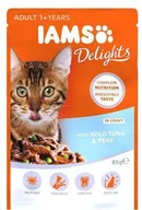 Mokra karma dla kotów - Iams Cat Adult All Breeds Tuna & Peas In Gravy 85 g - miniaturka - grafika 1