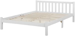 Beliani Łóżko drewniane 140 x 200 cm białe FLORAC - Łóżka - miniaturka - grafika 7