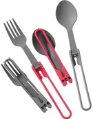 Kuchnia turystyczne i akcesoria - MSR Folding spoon & fork Kit, 4PC Red/Gray 03169 - miniaturka - grafika 1