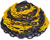 Wyposażenie miejsc publicznych - vidaXL vidaXL Plastikowy żółto-czarny łańcuch ostrzegawczy - miniaturka - grafika 1