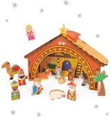 Klocki - Janod Świąteczna szopka 12h J04538 - miniaturka - grafika 1