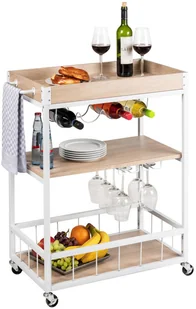 Barek mobilny RUSTICO 3 poziomy 80 x 89,5 x 40 cm WENKO 54133100 - Ławy i stoliki kawowe - miniaturka - grafika 2