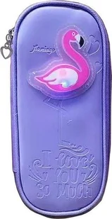 Piórnik tuba duża Flaming róż I love you so much Nowa - Podręczniki dla gimnazjum - miniaturka - grafika 2