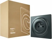 Systemy inteligentnych domów - Fibaro Gniazdko Walli Outlet N typ E antracytowy - miniaturka - grafika 1