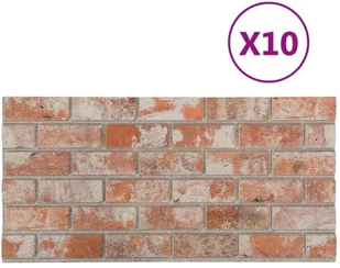 VidaXL Panele ścienne 3D, wzór czerwonej cegły, 10 szt., EPS 149581 - Płytki ceramiczne - miniaturka - grafika 2