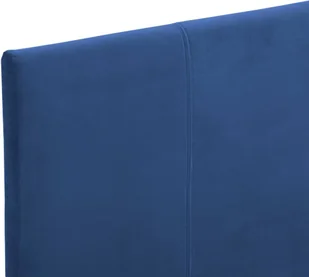 vidaXL Rama łóżka, niebieska, tapicerowana tkaniną, 90 x 200 cm - Łóżka - miniaturka - grafika 5
