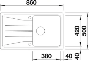 Blanco SONA 5S TARTUFO 519678 - Zlewozmywaki - miniaturka - grafika 4