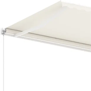VidaXL Lumarko Wolnostojąca, ręcznie zwijana markiza, 350x250 cm, kremowa 8720286398418 - Markizy - miniaturka - grafika 7