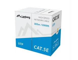LANBERG KABEL UTP KAT5E 305M DRUT CCA ŻÓŁTY - Kable miedziane - miniaturka - grafika 4