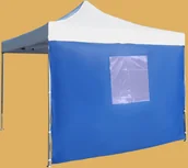 Pawilony ogrodowe - Expodom Ściana boczna 3m z oknem, Niebieski - miniaturka - grafika 1