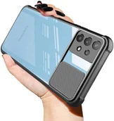 Szkła hartowane na telefon - Samsung ST Etui Camera Shield do Galaxy S21 - 2 kolory - miniaturka - grafika 1