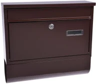 Skrzynki na listy - M.A.T Group skrzynka na listy brązowa 360x320x90 mm - miniaturka - grafika 1