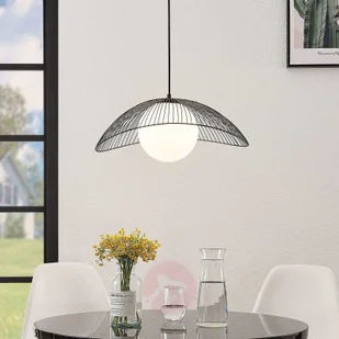 Lindby Fabronia lampa wisząca kratka, szklana kula - Lampy sufitowe - miniaturka - grafika 7
