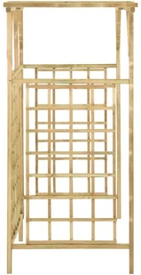 vidaXL Lumarko Osłona na 3 kosze z pergolą, impregnowane drewno sosnowe! 316064 - Kratki i pergole - miniaturka - grafika 4