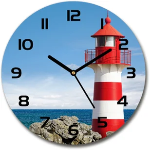Zegar szklany okrągły Latarnia morska - Zegary - miniaturka - grafika 3
