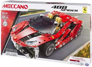 Spin Master Meccano Auto Core - Ferrari GTB 488 Roadster Czerwone 16309 - Klocki - miniaturka - grafika 5