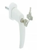 Klamki - Klamka BIAŁA Okienna z Kluczykiem karton 10 sztuk C289-13396 - miniaturka - grafika 1