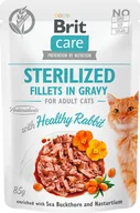 Mokra karma dla kotów - Brit Care Cat Sterilized Fillets in Gravy with Healthy Rabbit 24x85 g - miniaturka - grafika 1