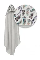 Okrycia kąpielowe dla dzieci - Matex Bambusowe okrycie kąpielowe 100x100 cm Bamboo Design/szare - Baby OKB BM TB0418_42 - miniaturka - grafika 1