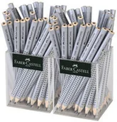 Ołówki - Faber-Castell Ołówek Jumbo Grip B Display 2x36 sztuk srebrny AMEX - miniaturka - grafika 1