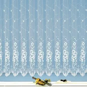 Zasłony - heimtexland Typ 261 szlachetna firanka żakardowa o wyglądzie zasłonki florenckiej, czysta biel z kwiatami, wymiary na życzenie, sprawdzona wysoka jakość , miękko opadająca - wypakuj, zawieś, gotowe - - miniaturka - grafika 1