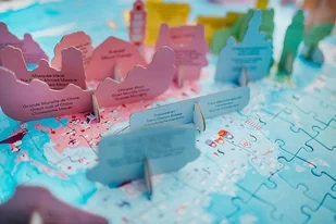 Janod Puzzle Edukacyjne z Figurkami 3d Cuda Świata 350 Elementów 7 +, - Puzzle - miniaturka - grafika 18