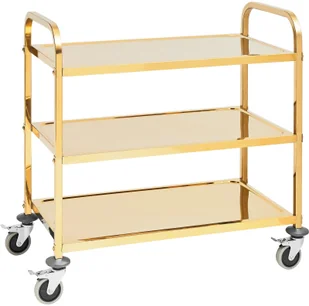 Royal Catering Wózek kelnerski - 3 półki - royal_catering - do 240 kg - półki: 89,5 x 49,5 cm 10012424 RCSW 3.1G - Wózki na żywność - miniaturka - grafika 7