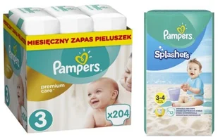 Pampers Premium Care 3 MIDI 204 szt 5-9 kg) ZAPAS NA MIESIĄC pieluchy jednorazowe - Pieluchy - miniaturka - grafika 2
