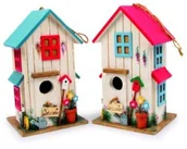 Akcesoria dla ptaków - Small Foot by Legler domki dla ptaków ze słodkimi zdobienia, przyjemną dla domu dla wszystkich śpiewające ptaki w zimie, klapa z małą i ryglem - miniaturka - grafika 1