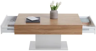 FMD Mobel FMD Stolik kawowy, kolor antyczny dąb i biały 672-003E - Ławy i stoliki kawowe - miniaturka - grafika 3