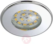 Oprawy, klosze i abażury - Briloner Wydajny reflektor wpuszczany LED Nikas IP44 chrom - miniaturka - grafika 1
