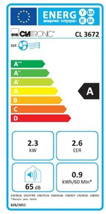 Clatronic Klimatyzator CL 3672 880 W, 8000 BTU, szary Rochel - Klimatyzatory - miniaturka - grafika 5